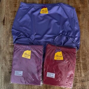 Rosa Purple and Red high rise waisted polyester Underwear Set XL NWT